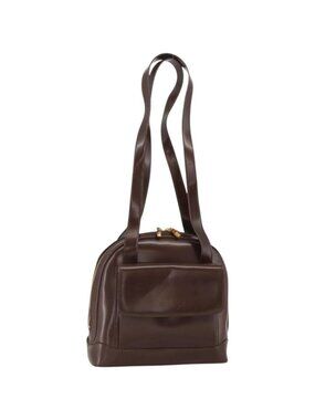 GUCCI Bamboo Tote Bag Patent leather Brown Gold
